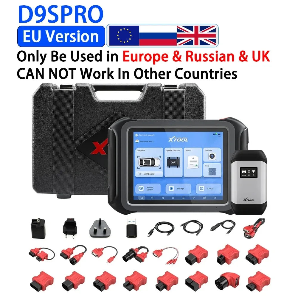 XTOOL D9S Pro Upgraded of D9Pro Car Diagnostic Tools ECU Online Programmer FCA Auto Auth  Active Test 42 Services CAN FD DoIP