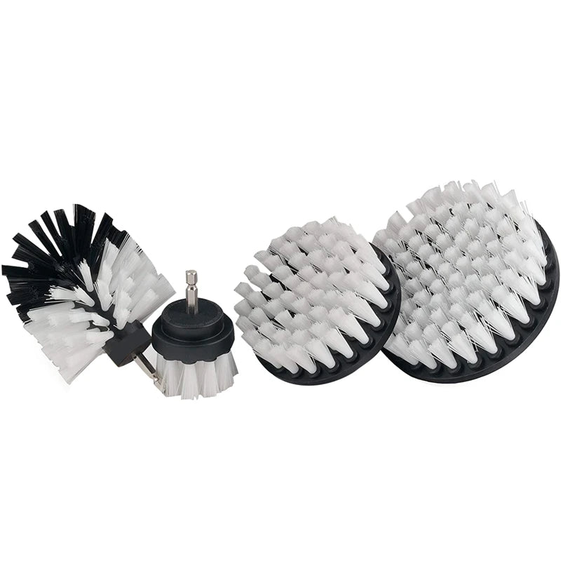 Outil de Nettoyage de Brosse de Forage de 4 PièCes pour le Nettoyage, le RéCurage et le Nettoyage de Voiture, Brosse de Baignoir