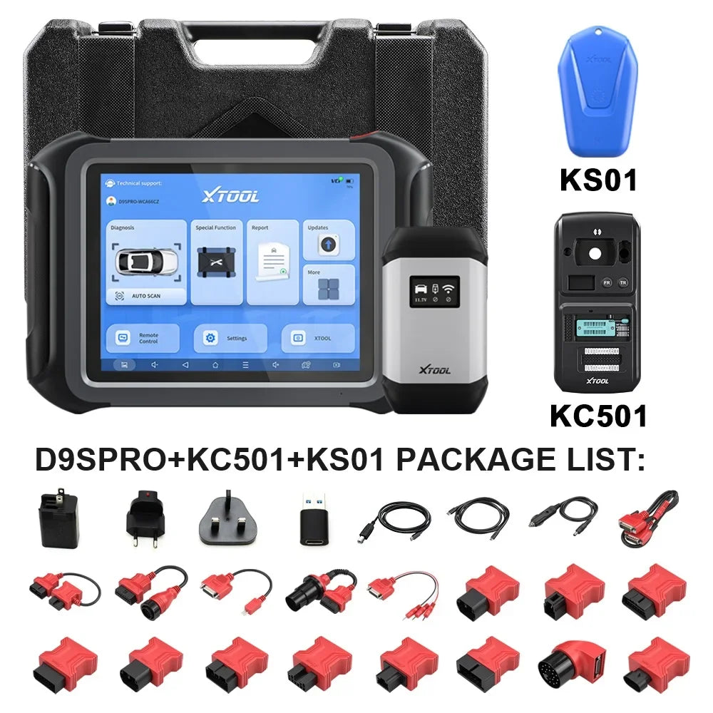 XTOOL D9S Pro Upgraded of D9Pro Car Diagnostic Tools ECU Online Programmer FCA Auto Auth  Active Test 42 Services CAN FD DoIP