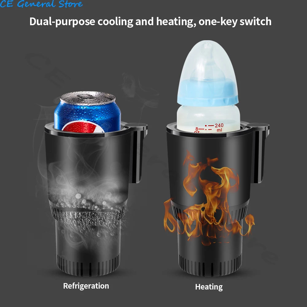 Car Cup Cooler Warmer Smart  Heating Cooling Cup 2-in-1 Car Office Mug Holder Cooling Beverage Travel Drinks Cans