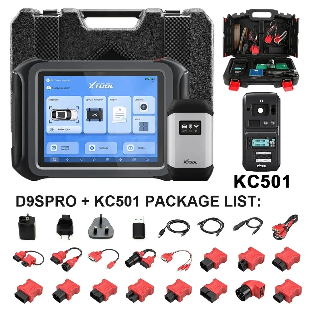 XTOOL D9S Pro Upgraded of D9Pro Car Diagnostic Tools ECU Online Programmer FCA Auto Auth  Active Test 42 Services CAN FD DoIP