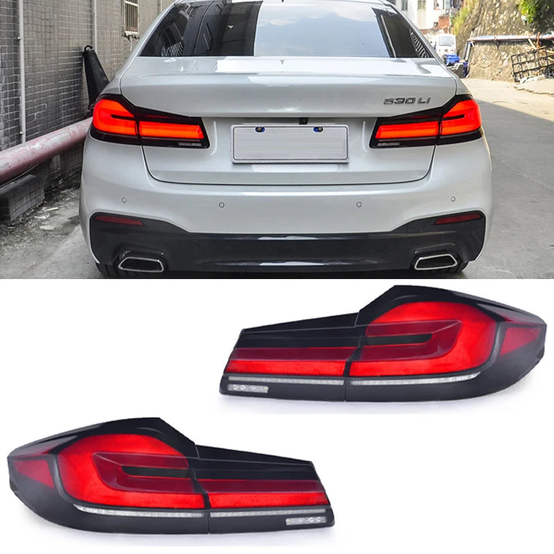 TailLights for BMW 5 Series G30 G38 2018-2021 Car Accessories Led Rear Light Assembly Turn Signal Light Reversing Brake Fog Lamp