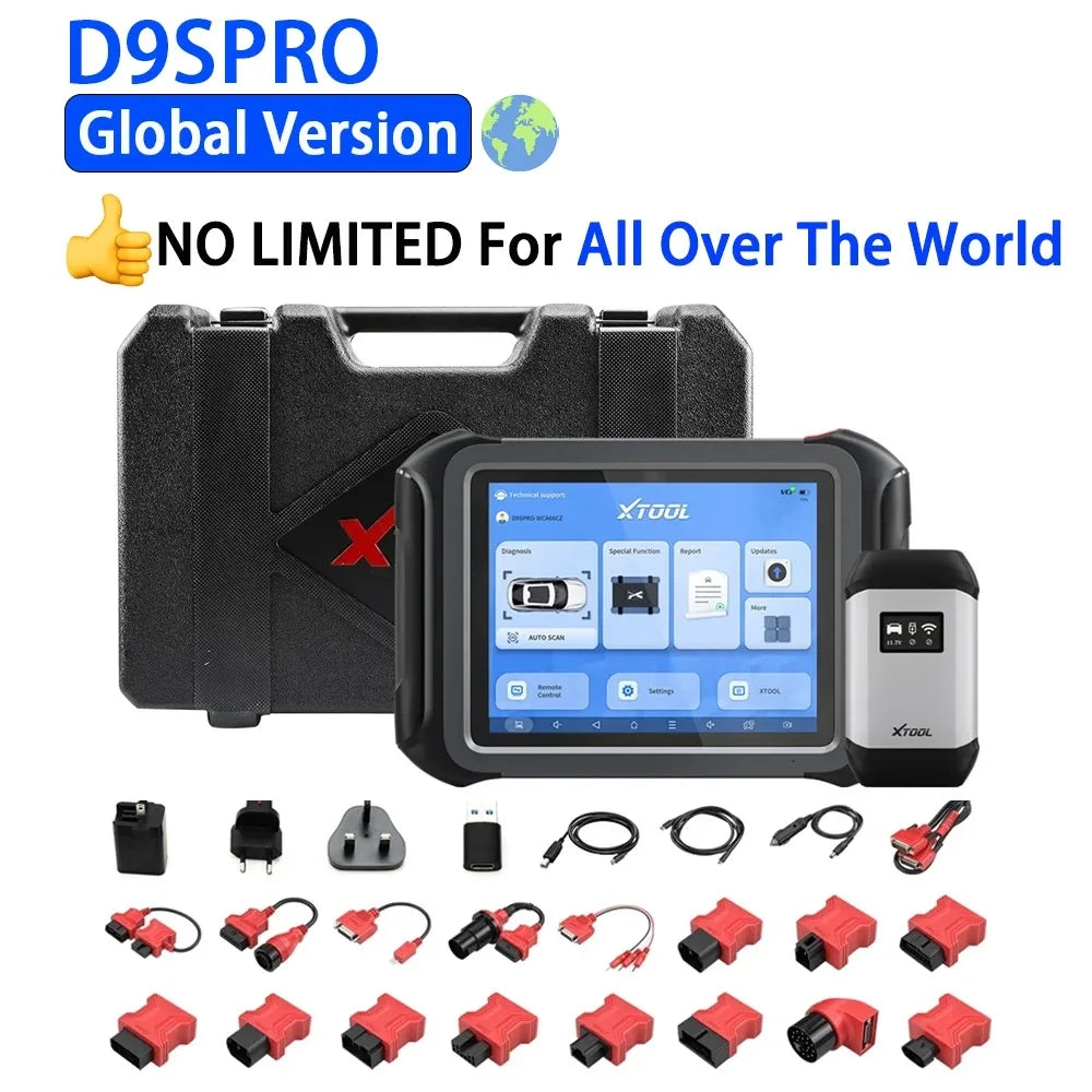 XTOOL D9S Pro Upgraded of D9Pro Car Diagnostic Tools ECU Online Programmer FCA Auto Auth  Active Test 42 Services CAN FD DoIP